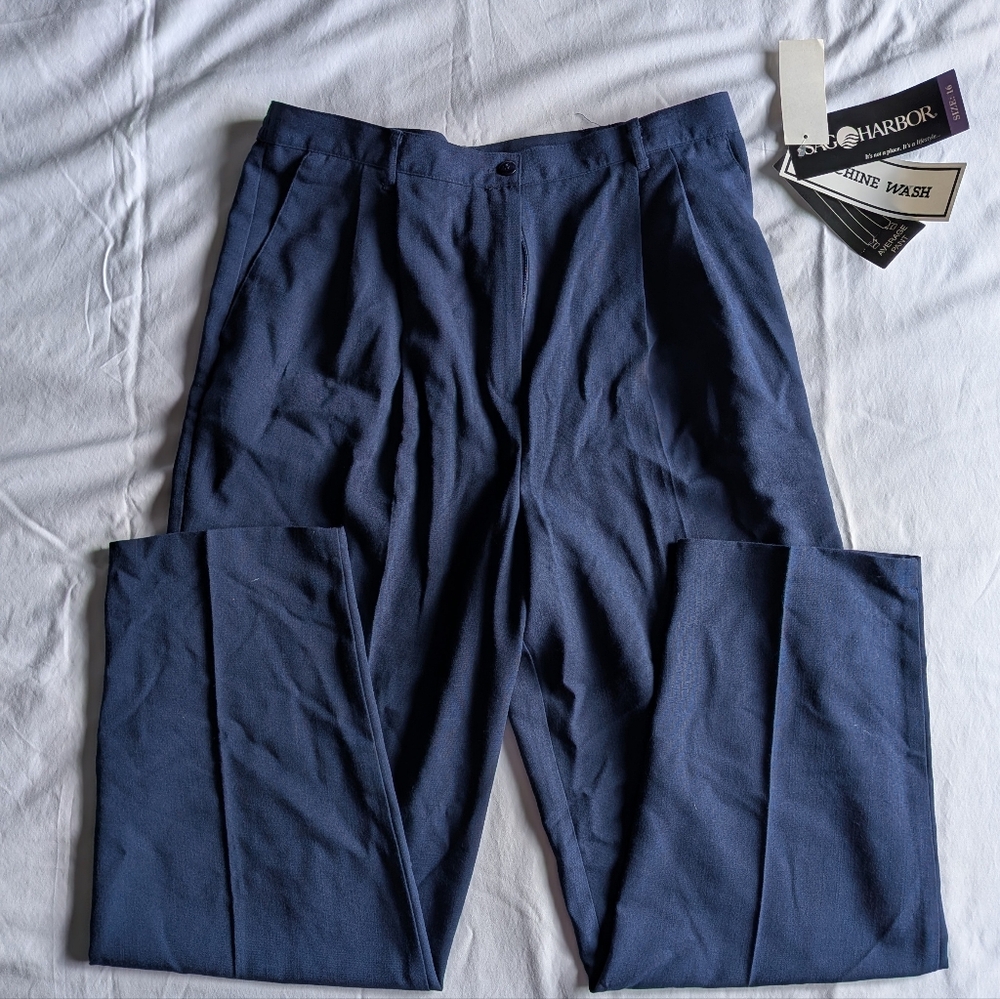 NWT Sag Harbor Navy Trousers | 16